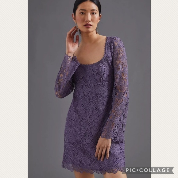 Anthropologie Dresses & Skirts - Anthropologie Maeve Embroidered Lace Mini Dress